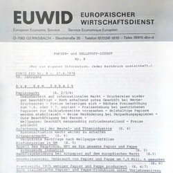 History picture of EUWID for the year 1970